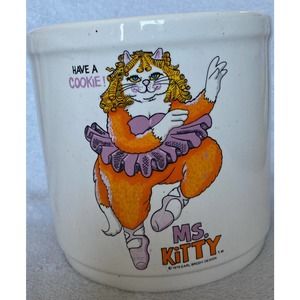 Rare Vintage Ms. Kitty "Have A Cookie!" 1979 Earl Brody Design Cookie Jar NO LID